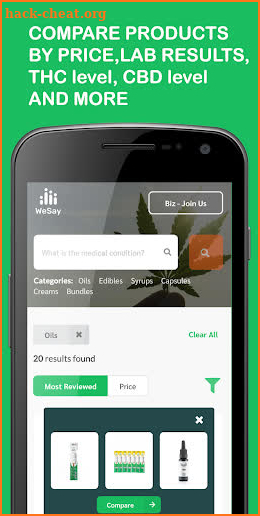 WeSay - Cannabis and CBD Reviews by Real People screenshot