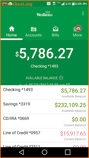WesBanco Mobile Banking screenshot