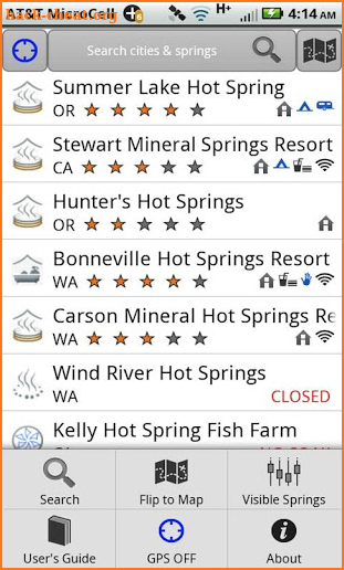 West Coast Hot Springs Guide screenshot