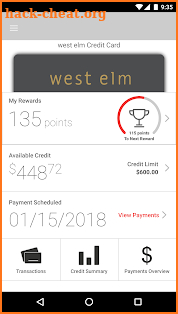 west elm card screenshot