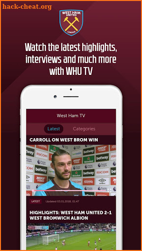 West Ham United – Official App screenshot