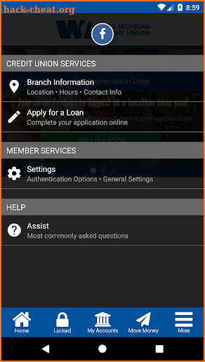 West Michigan Credit Union screenshot