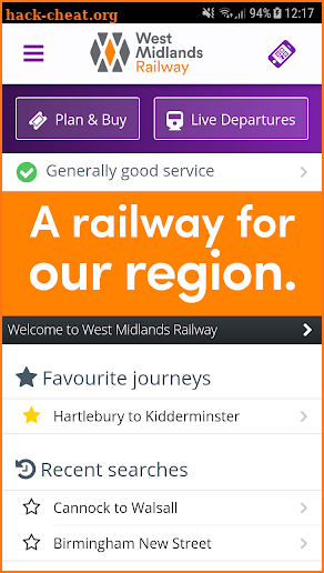 West Midlands Railway screenshot
