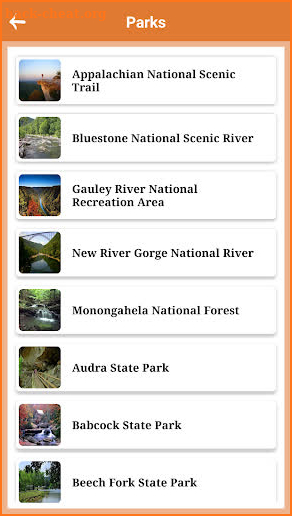 West Virginia State and National Parks screenshot