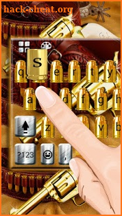 Western Gold Gun Keyboard Theme screenshot
