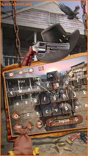 Western Gunman Cowboy Keyboard Theme screenshot