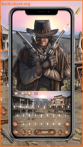 Western Gunman Cowboy Keyboard Theme screenshot