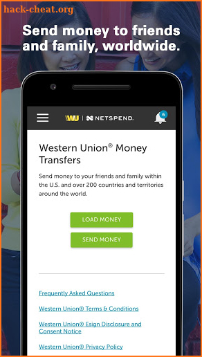 Western Union Netspend Prepaid screenshot