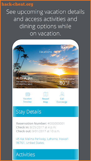 Westin® Vacation Club screenshot