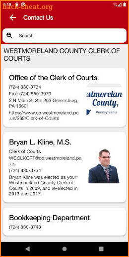Westmoreland Clerk of Courts screenshot