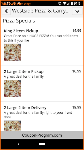 Westside Pizza & Carryout screenshot