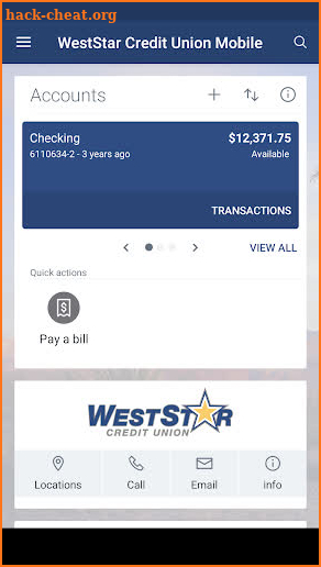 WestStar Credit Union screenshot