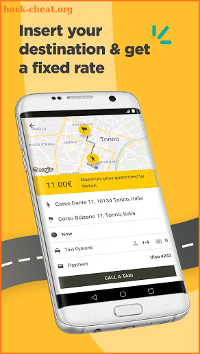 Wetaxi: the fixed price taxi. screenshot