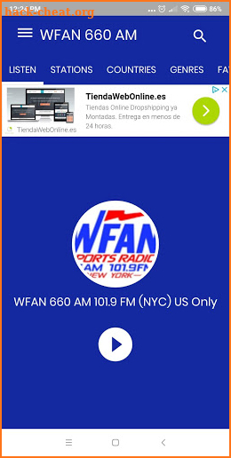 WFAN Sports Radio 660 AM New York screenshot