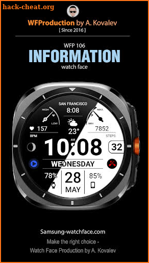 WFP 106 Information watch face screenshot