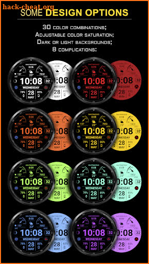 WFP 106 Information watch face screenshot
