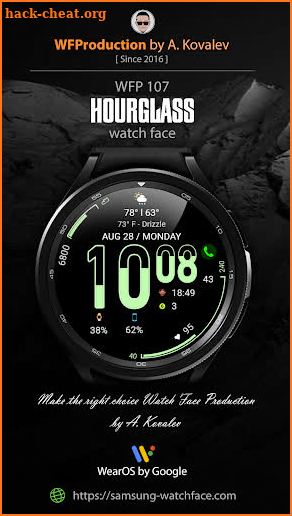 WFP 107 Hourglass watch face screenshot