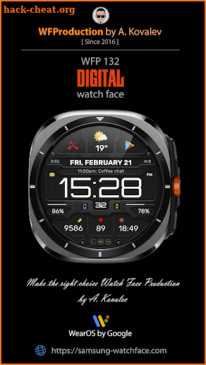 WFP 132 Digital watch face screenshot