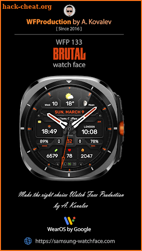 WFP 133 Brutal watch face screenshot