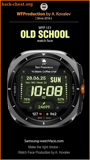 WFP 151 Old school watch face screenshot