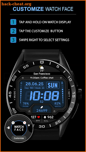 WFP 151 Old school watch face screenshot