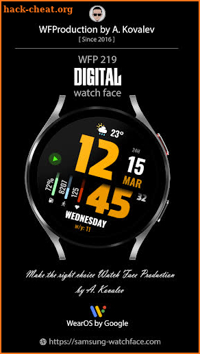 WFP 219 Digital watch face screenshot