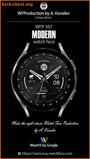 WFP 307 modern watch face screenshot