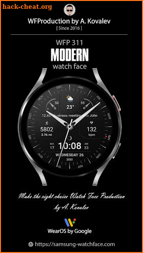 WFP 311 Modern watch face screenshot