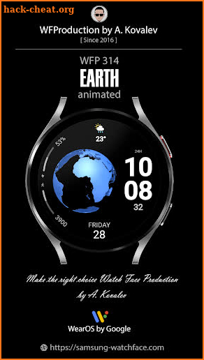 WFP 314 Earth day watch face screenshot