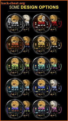 WFP 315 Halloween watch face screenshot