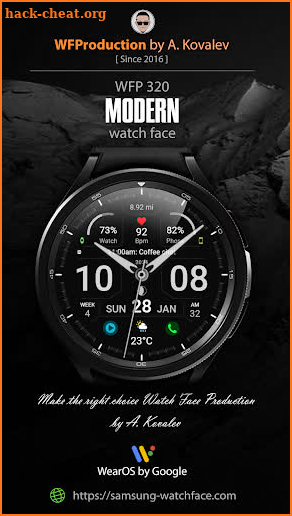 WFP 320 Modern watch face screenshot