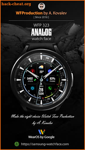 WFP 323 Analog Watch Face screenshot