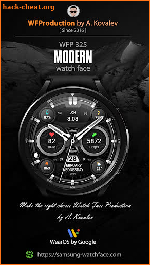 WFP 325 Modern watch face screenshot