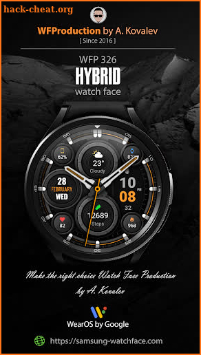 WFP 326 Hybrid watch face screenshot