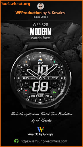 WFP 328 Modern watch face screenshot
