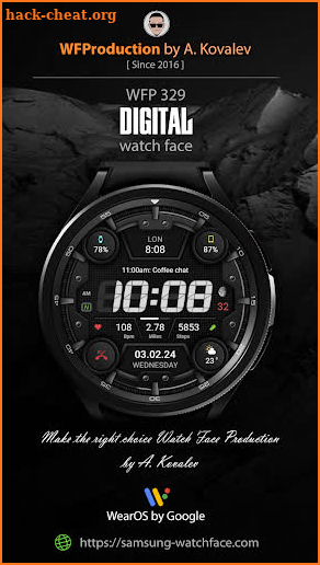 WFP 329 Digital watch face screenshot