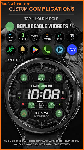 WFP 329 Digital watch face screenshot