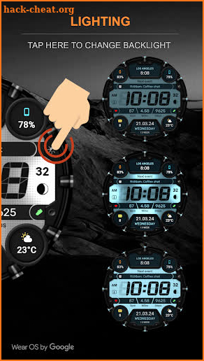 WFP 330 Digital LCD Watch Face screenshot