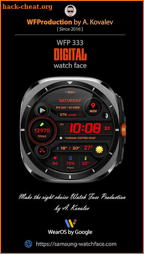 WFP 333 Digital watch face screenshot