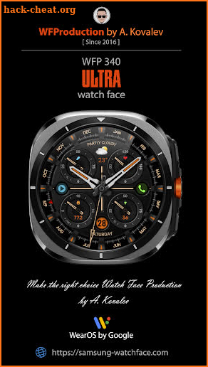 WFP 340 Ultra watch face screenshot