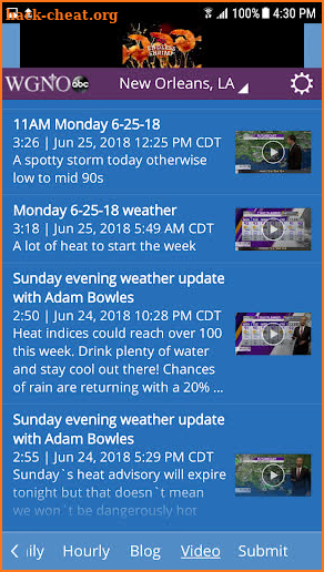 WGNO ABC26 Weather screenshot