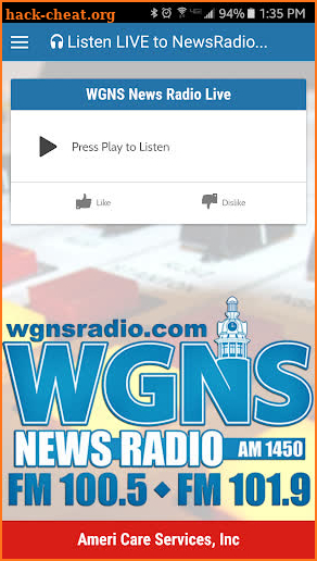 WGNS News Radio screenshot