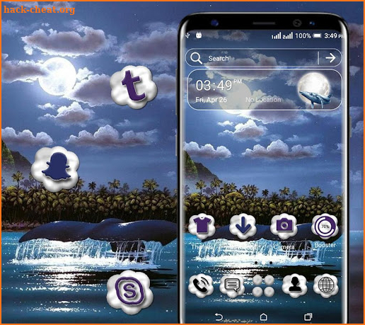 Whale Moon Launcher Theme screenshot