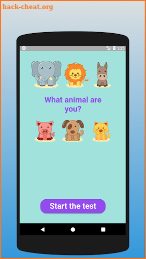 What animal are you? Test screenshot