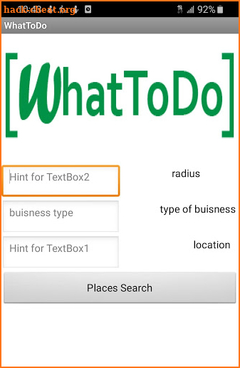 What To Do - Places Search screenshot
