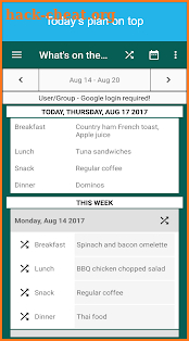 What's on the Menu - Meal Planner screenshot