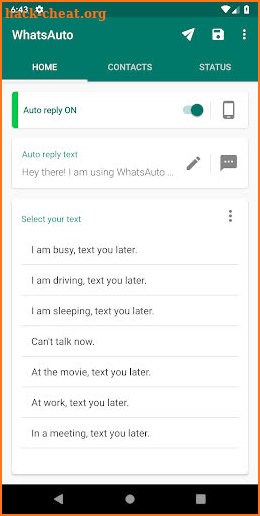 WhatsAuto - Reply App screenshot