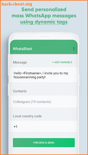 WhatsBlast Bulk Messaging screenshot