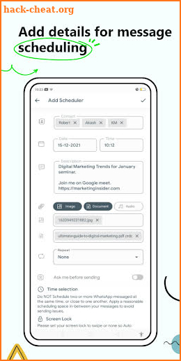 Whatscheduler: Auto Messaging screenshot