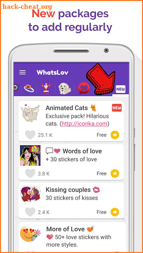 💘 WhatsLov: Smileys of love, stickers and GIF screenshot